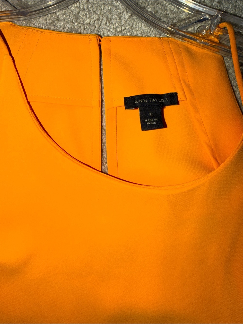 Ann Taylor Orange Halter Tie Waist Midi Dress Size 8 - Picture 5 of 9